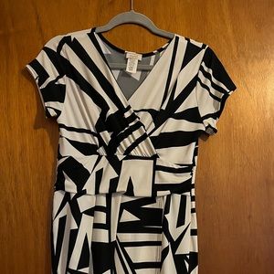 Moci by Purle Rain geometric print dress 🖤🤍 size M